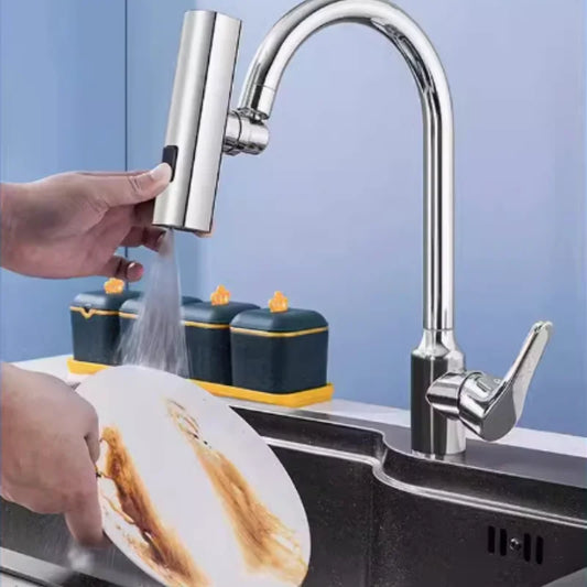 Waterfall Faucet Anti-Splash Head 360 Rotating Sink Nozzle