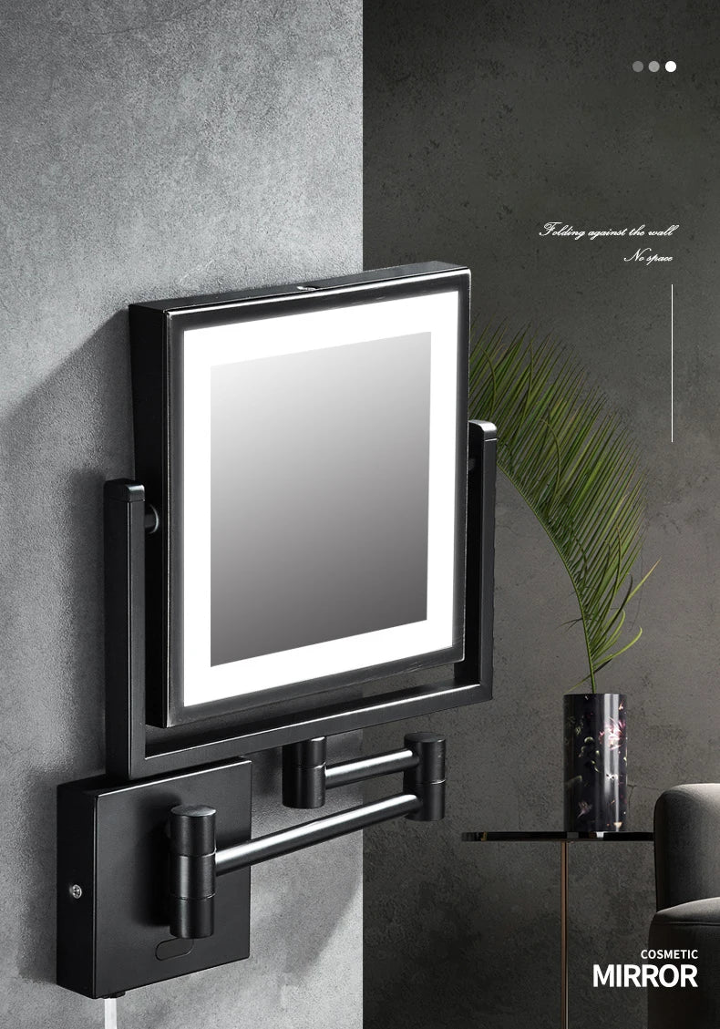 Magnifying Bathroom Mirror Hunnise Quality Brass Gold Hotel