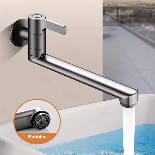Wall-Mounted Faucet Mop Pool Tap Hole Faucet Brass