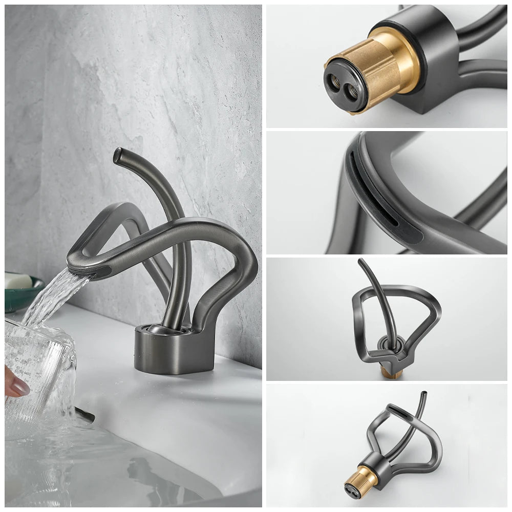 Black Gold Basin Faucet Bathroom Washbasin Water Mixer