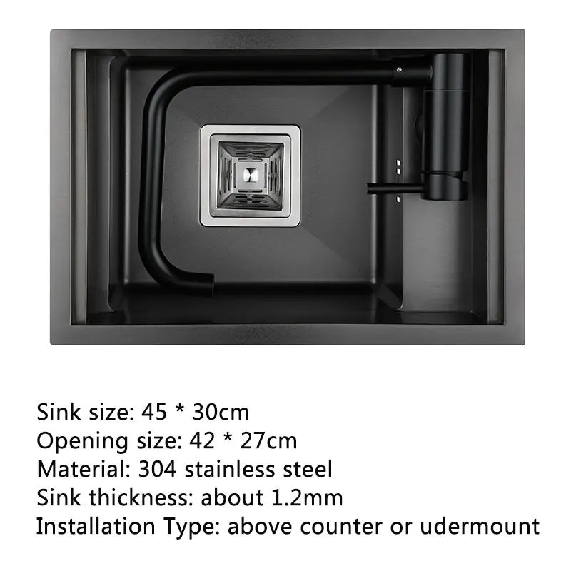 Hidden Dark Gray Sink Bowl Bar Small Size