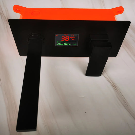 Digital Display Bathroom Basin Sink Faucet Wall Mounted