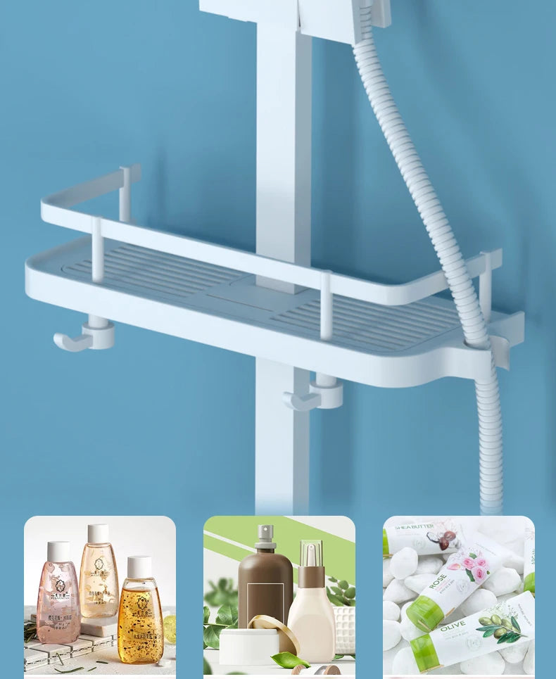 White Digital Bathroom Shower Quality Brass Bathroom Mixer