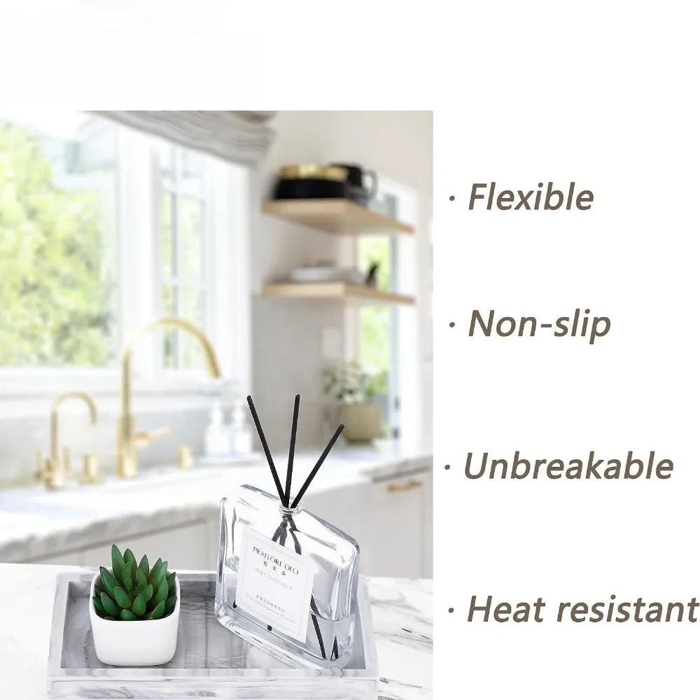 Thickened Bathroom Counter Tray Rectangular Lightweight Silicone