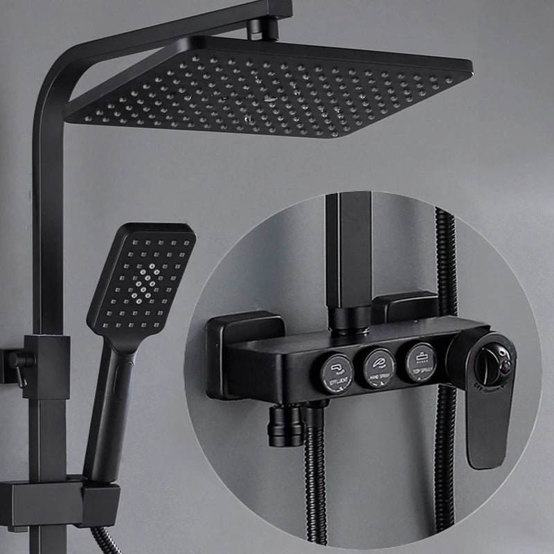 White Digital Bathroom Shower Quality Brass Bathroom Mixer