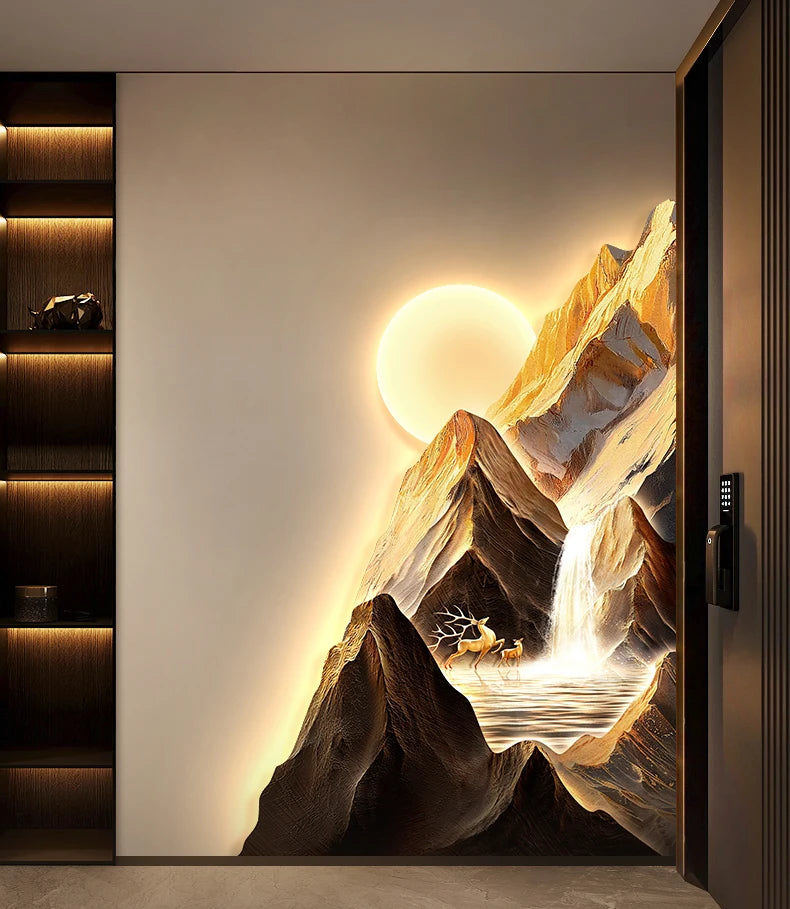 Backed By Jinshan Luxury Vanity Wall Lamp Painting