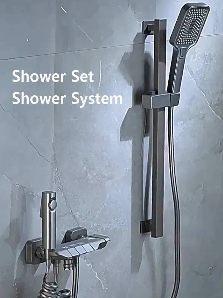 Modern Shower System Full Grey Way Piano Keys