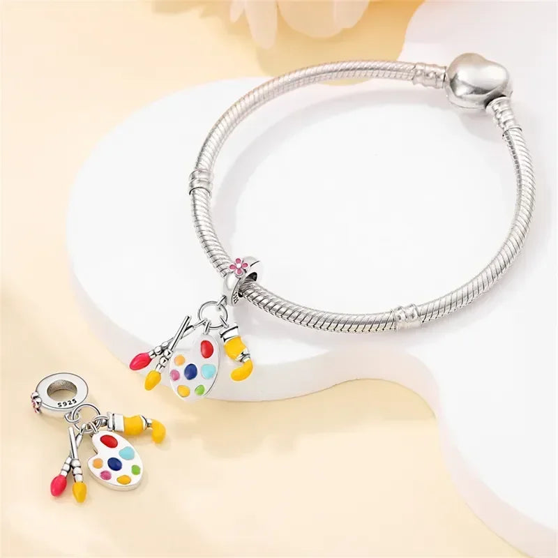 925 Sterling Silver Red Medicine Cabinet Pendant Charms
