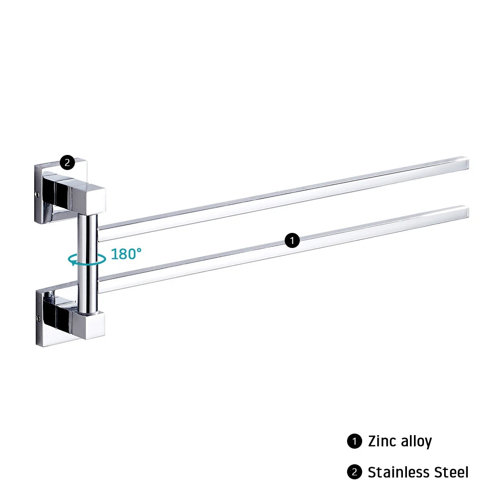 Towel Holder Stainless Steel Swing Arms Towel Rail