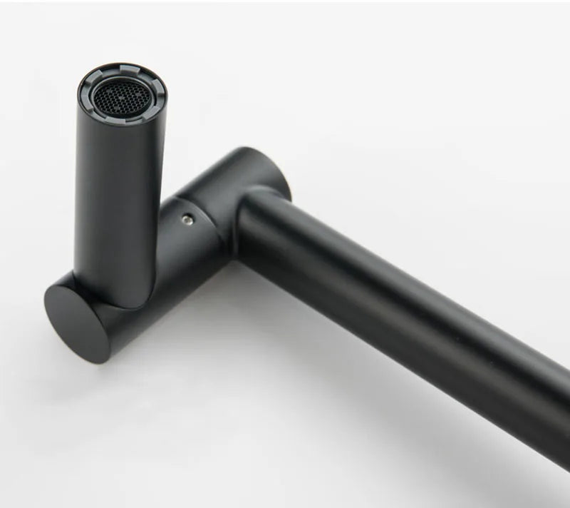 Black 304 Stainless Steel Sink Faucet Concealed Folding