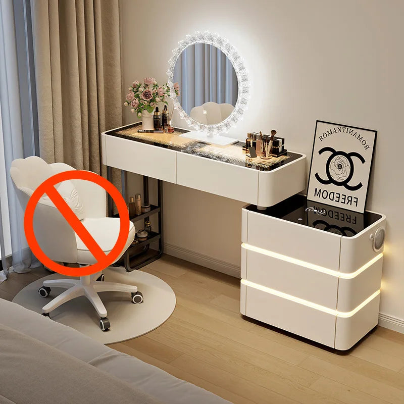 Modern Dressing Table Vanity Desk Wireless Charge Station