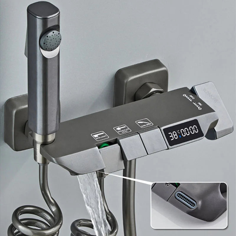 Modern Shower System Full Grey Way Piano Keys
