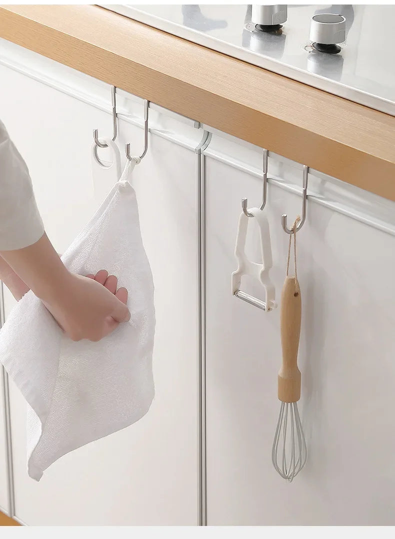 Stainless Steel Hook Double S-Shape Hook Punching Bathroom