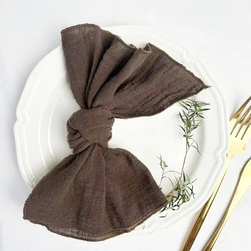 50pcs Handmade Gauze Napkins 30x30cm Cotton Cloth Napkins