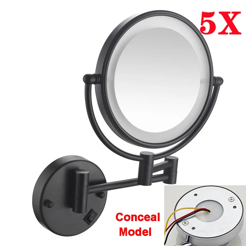 Brushed Gold Led Bathroom Mirrors Quality Brass Folding
