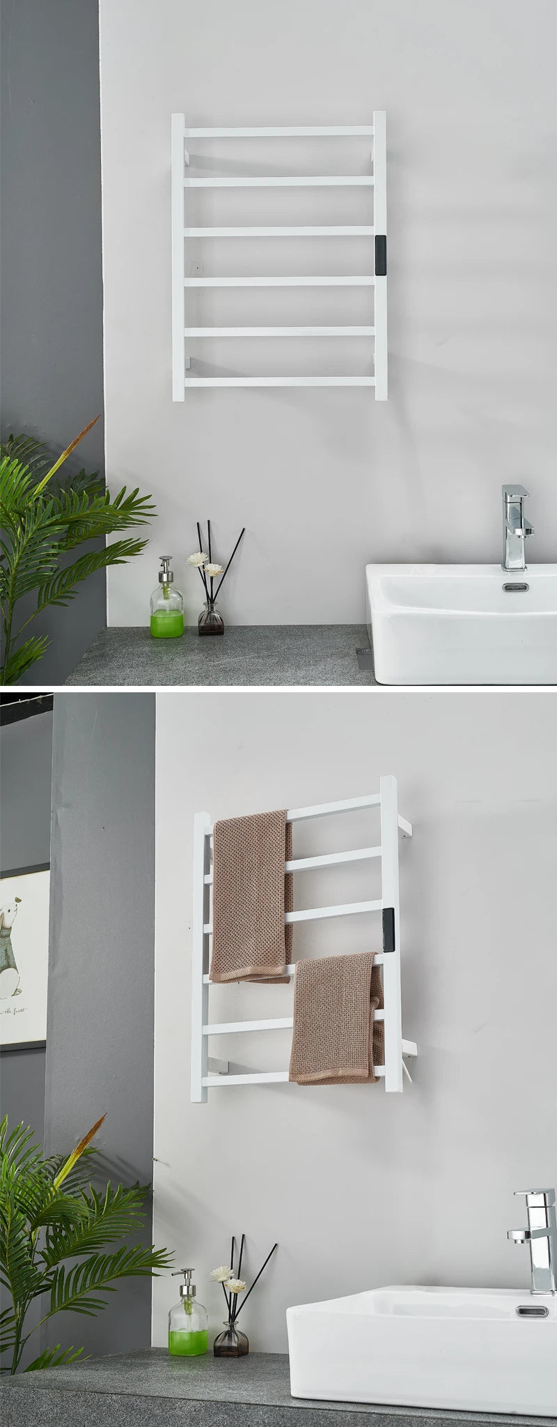 Bathroom Smart Temperature Control Electric Heated Towel Rail