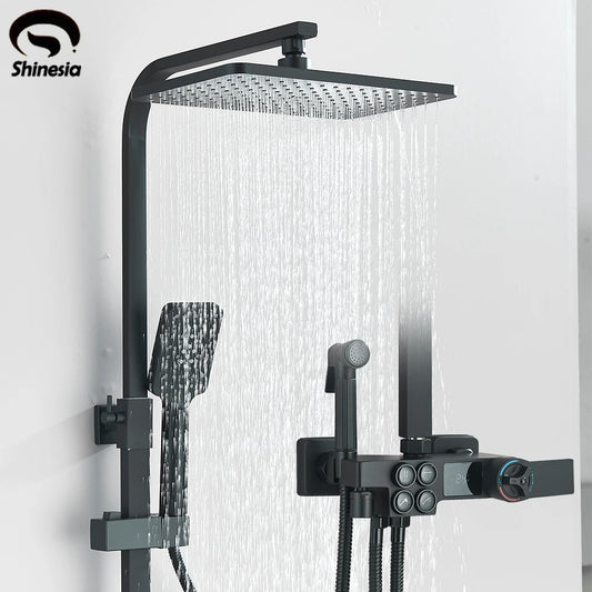 Shinesia Thermostatic Digital Display Shower Faucet Shower Mixer