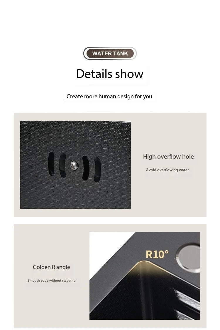 0mm Double Waterfall Sink Embossed Stainless Steel Sink