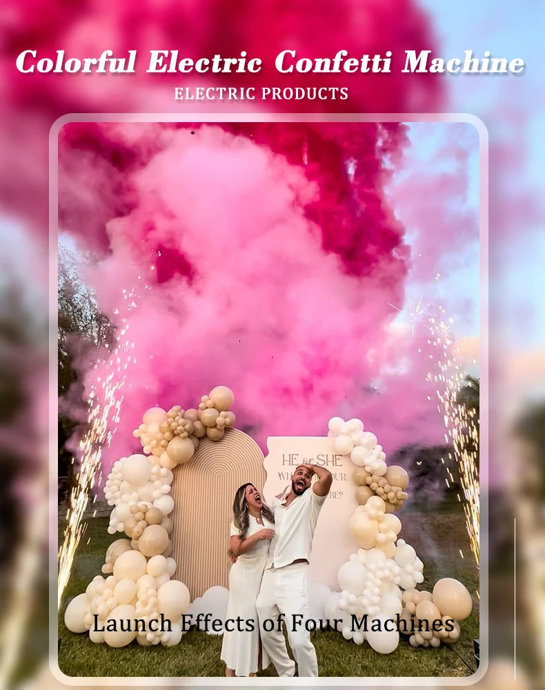 Tnt Gender Reveal Electric Cannon Confetti Color Smoke
