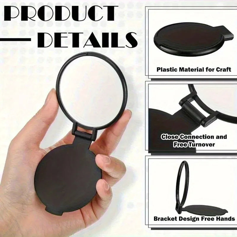100pcs Mini Folding Makeup Mirror Circular Pocket Mirror
