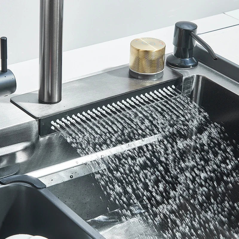 Large Waterfall Style Rain Shower Dishwasher 304 Stainless