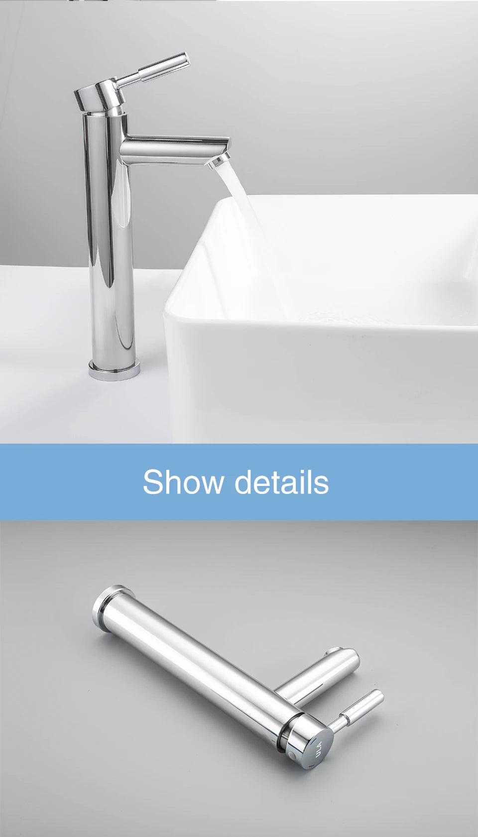 Ula G1/2 Basin Faucet Waterfall Bathroom Sink Faucet