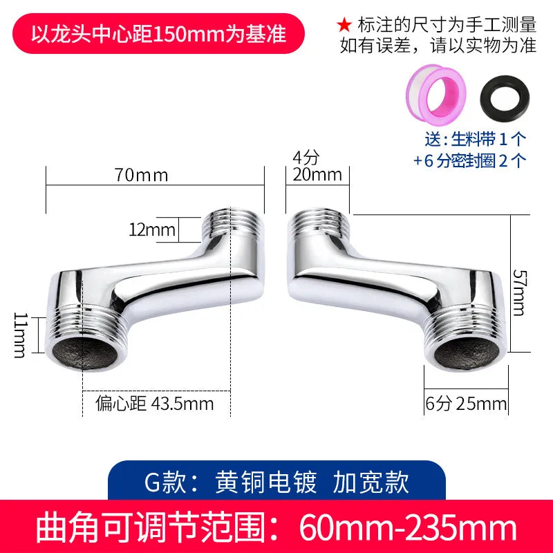 2pcs Solid Brass Wall Mounted Replacement Angle Valve