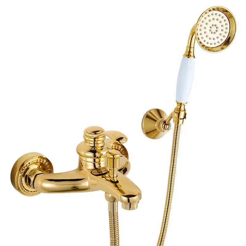 French Brass Simple Shower Spray Handheld Shower Head
