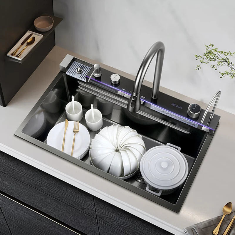 Multifonction Sink Whale Waterfall Faucet 50l Large Capacity