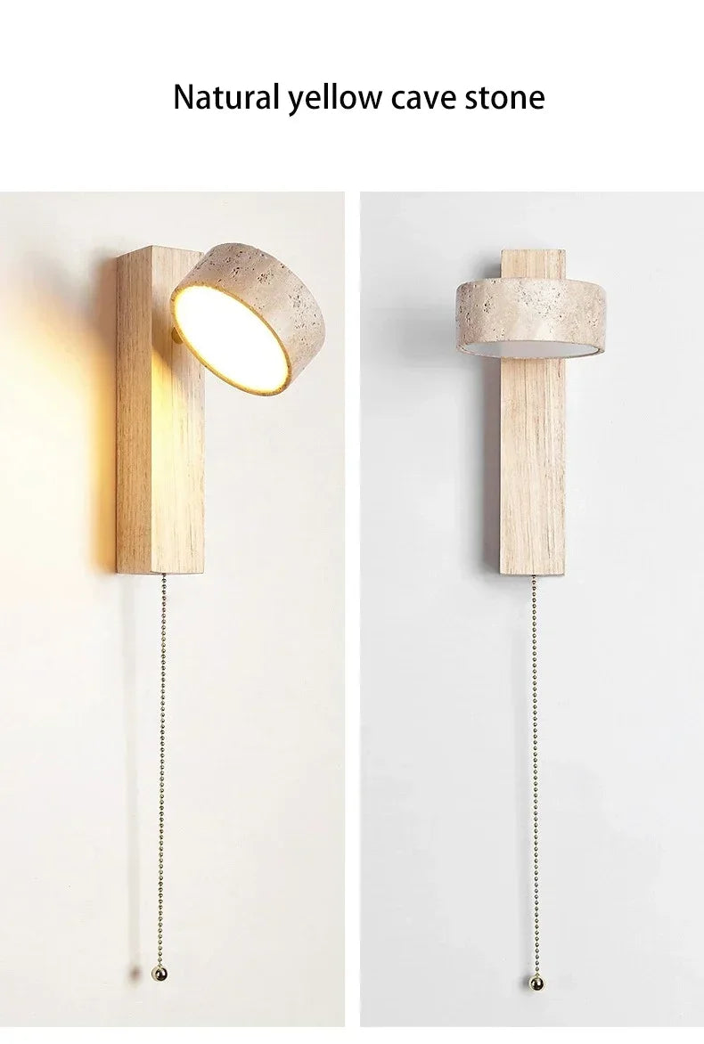 Spanish Natural Limestone Double-Sided Wall Lamp Creative
