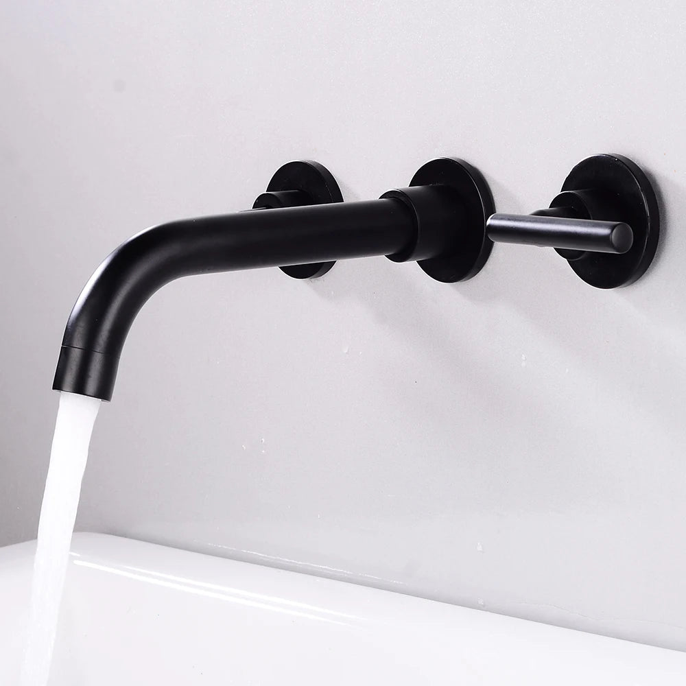 Bakala Brass Matte Black Bathroom Sink Faucet Tap