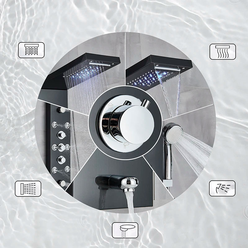 Led Shower Panel Digital Display Shower Faucet System