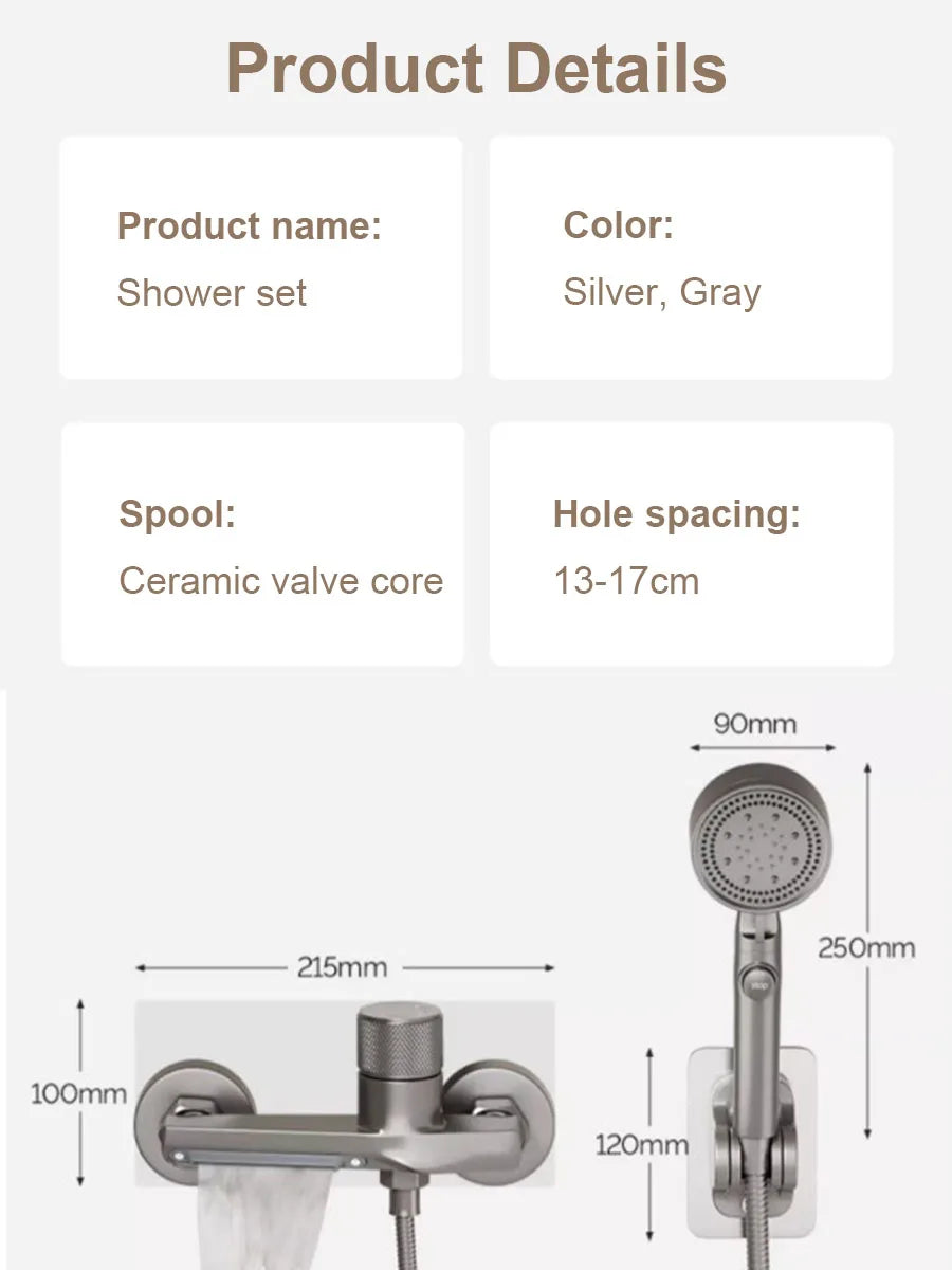Bathroom Brass Basin Faucets Shower Faucet Wall Mounted