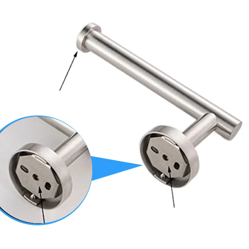 No Punching Wall Mounted Toilet Paper Holder Rustproof