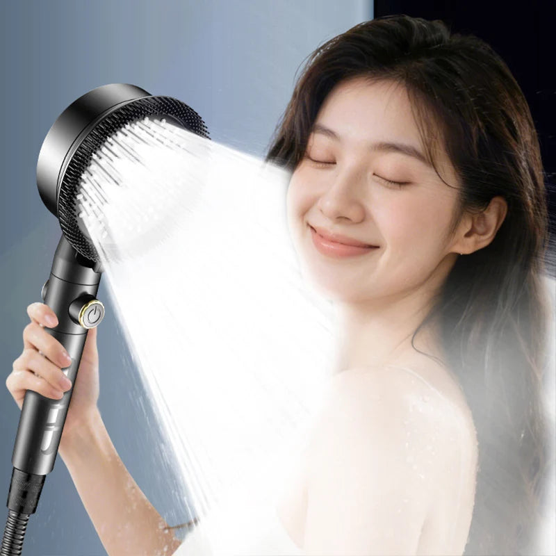 Modes High Pressure Turbo Shower Head Spa Massage