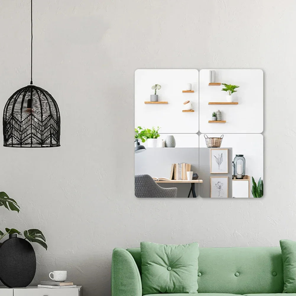 20x20cm Acrylic Flexible Mirror Sheets Mirror Wall Sticker