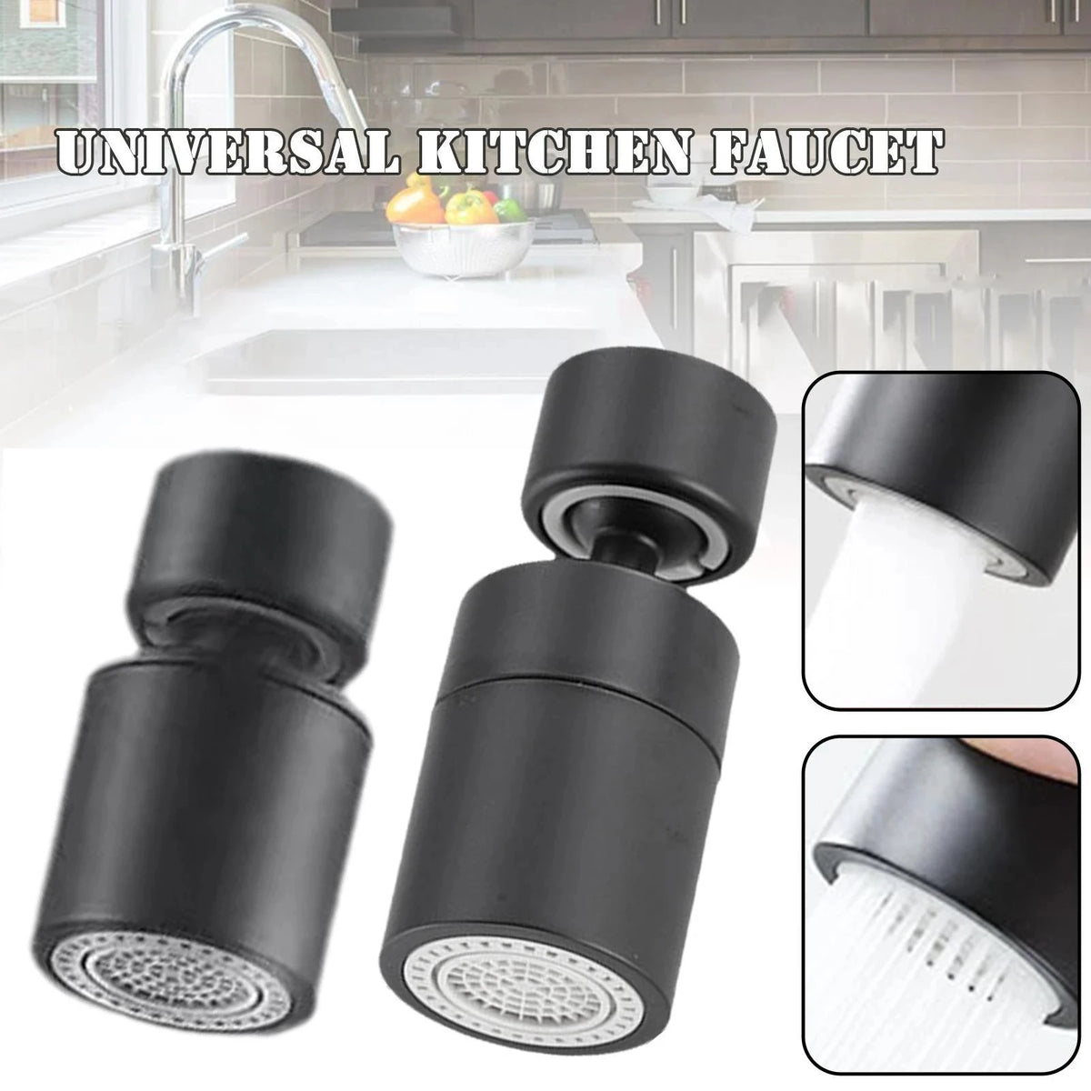 360 Rotary Faucet Spray Head Filter Washbasin Splash