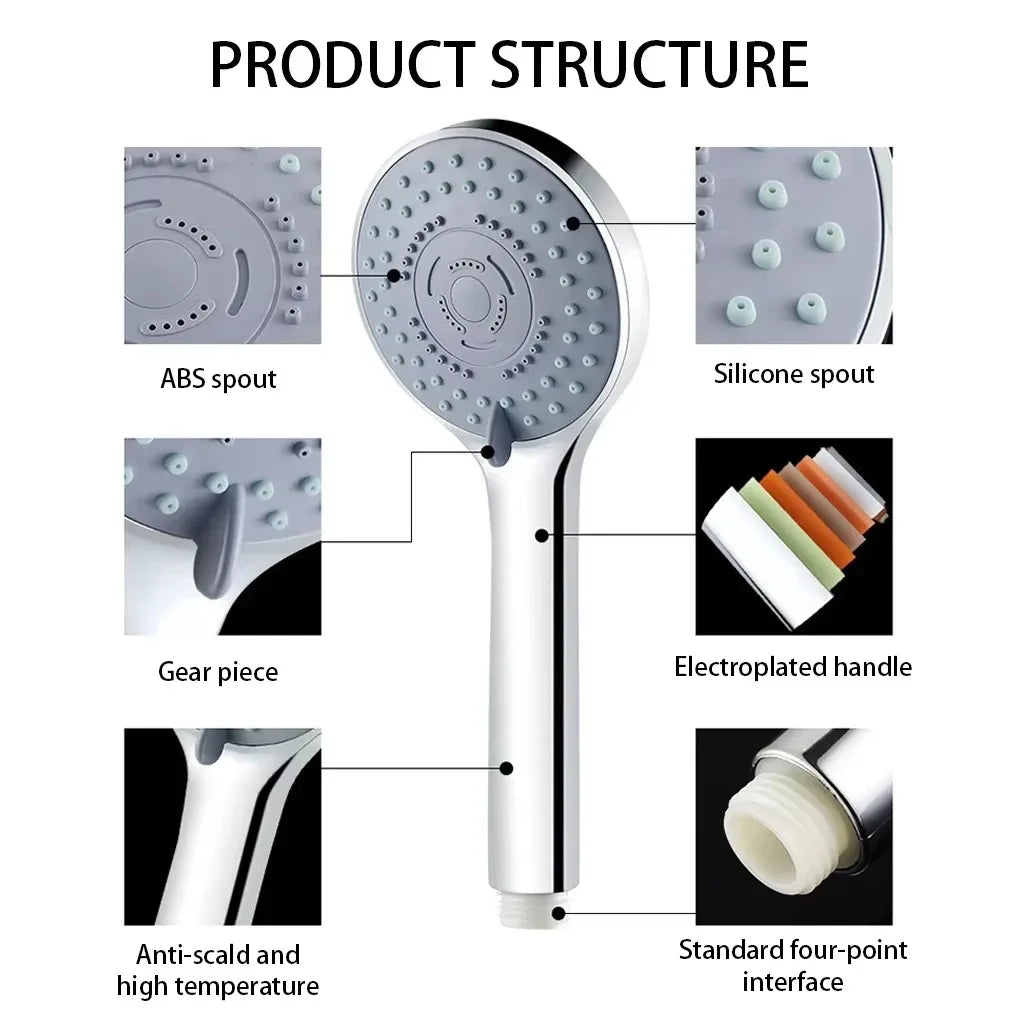 Shower Kit Boosted 5-Speed Large Water Outlet Shower