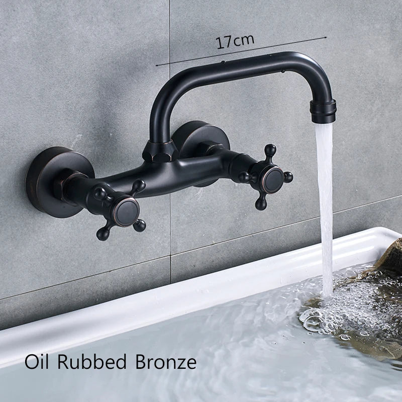 Bathroom Basin Faucet Wall Mounted 360 Degree Rotate