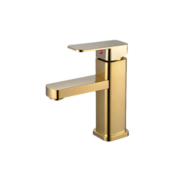 Rethme Gold Bathroom Faucet Stainless Steel Square Mixer