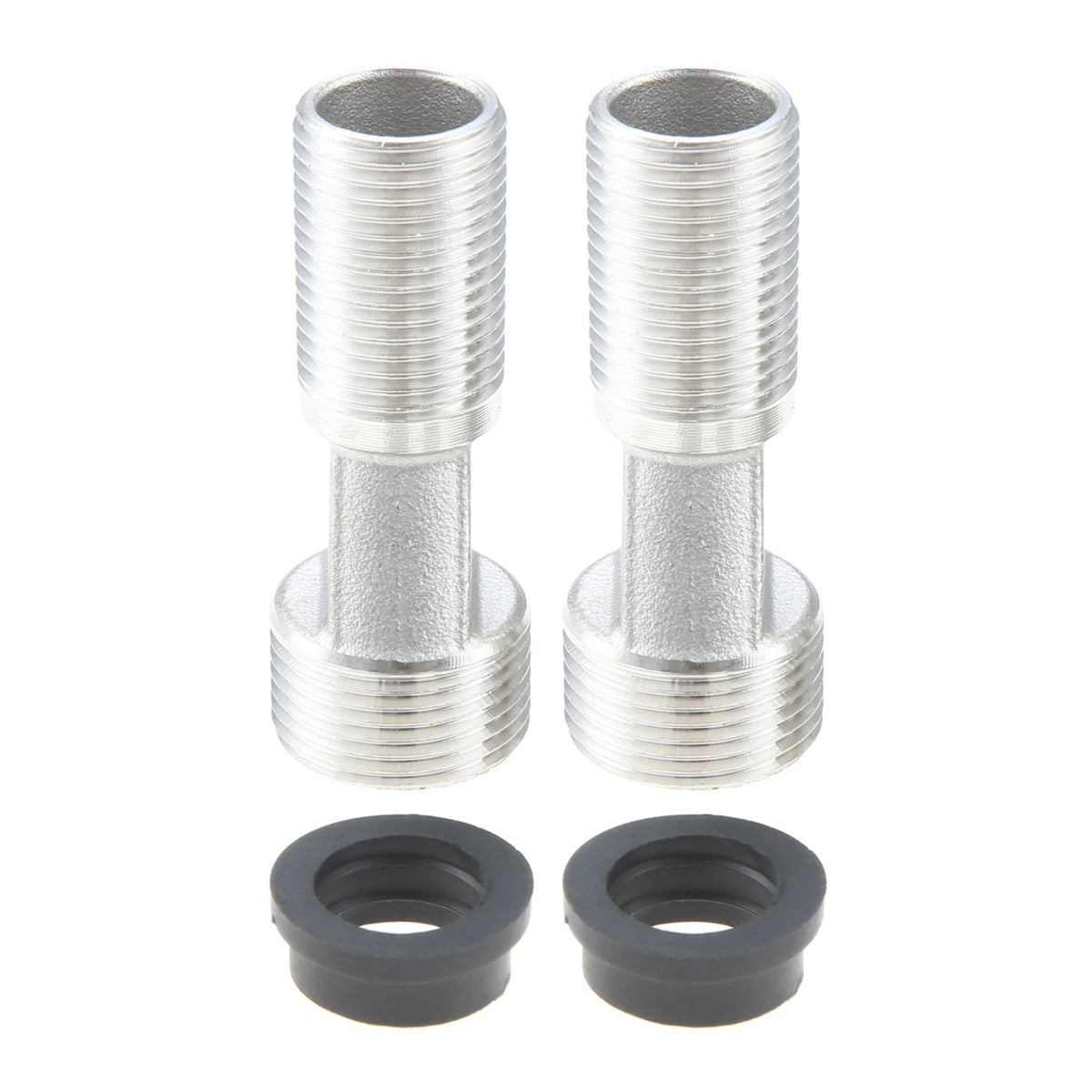 2pcs Adjustable Bathroom Shower Faucet Adapter Brass&Stainless