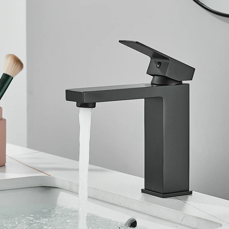Stainless Steel Bathroom Faucet Deck Mount Basin Sink