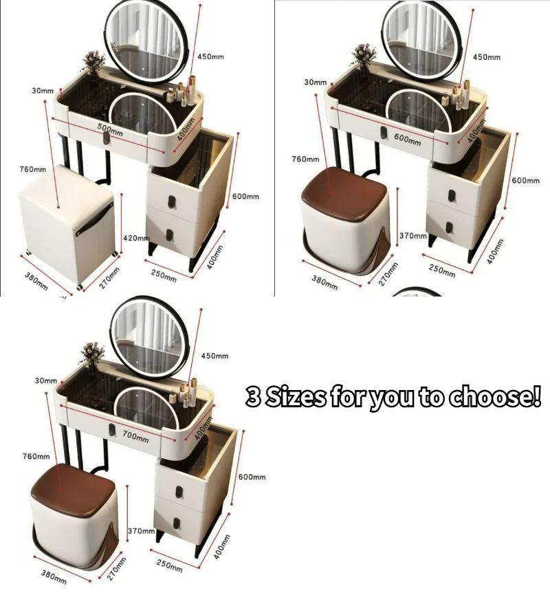 Girls Bedroom Dressing Table Storage Stool Solid Wood