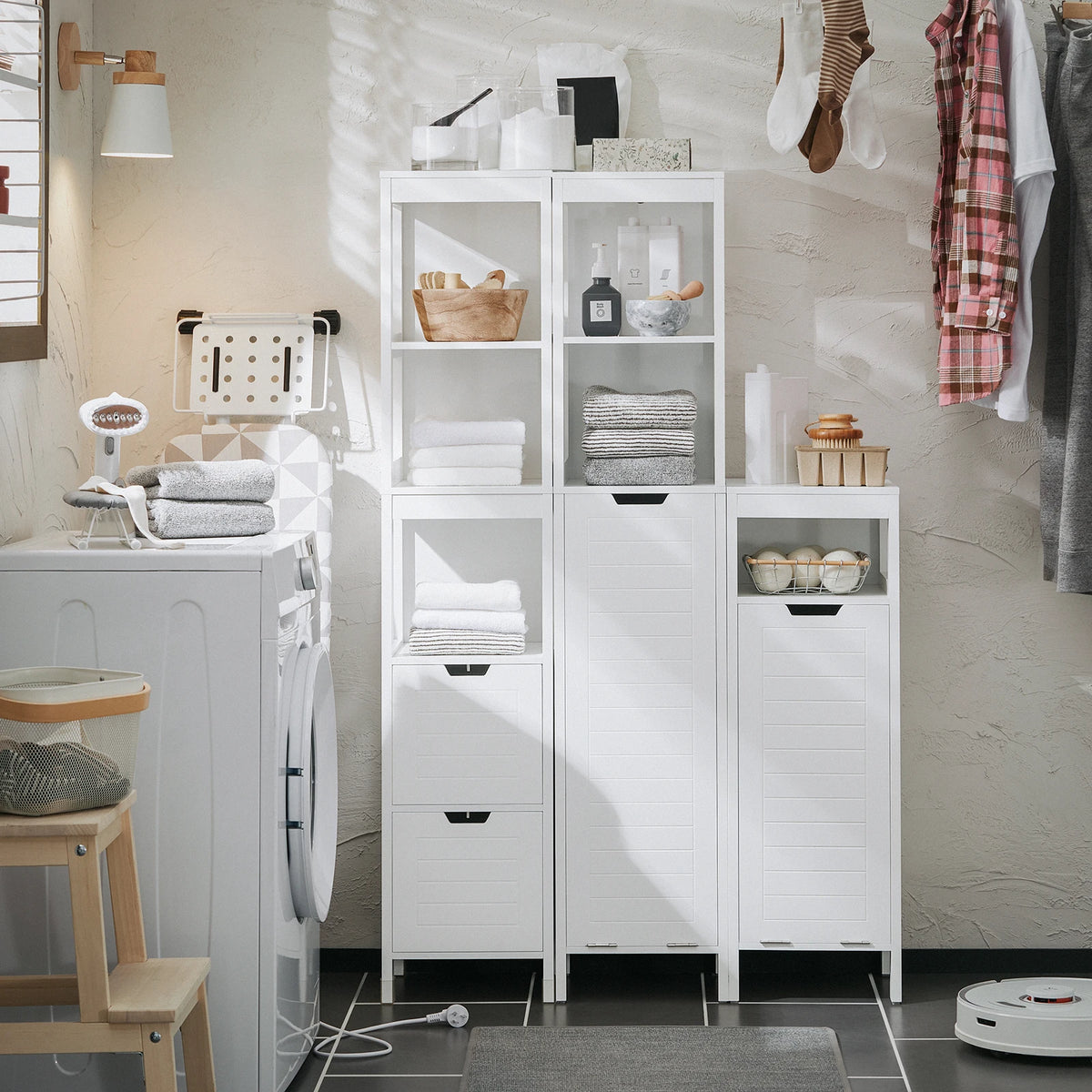 Sobuy Bzr123-W High Wardrobe Fold-Out Laundry Bag Bathroom