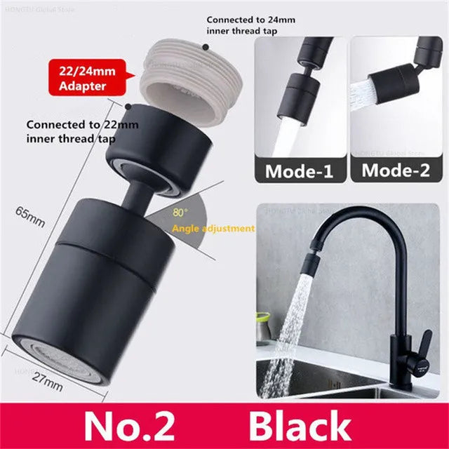 360 Rotary Faucet Spray Head Filter Washbasin Splash