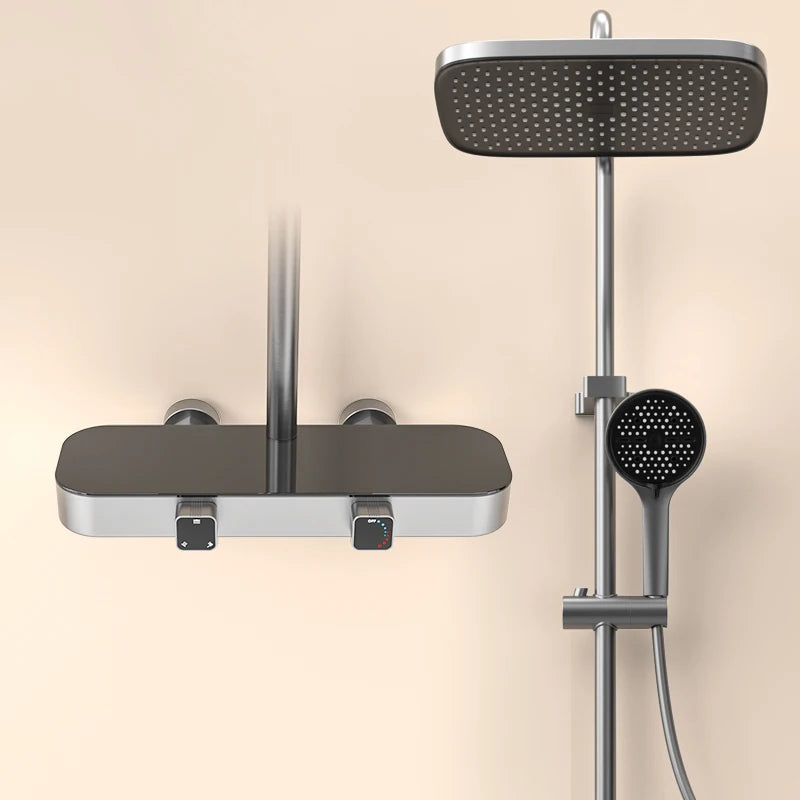 Cold Bathroom Shower System Sprinkler Brushed Rose Gold