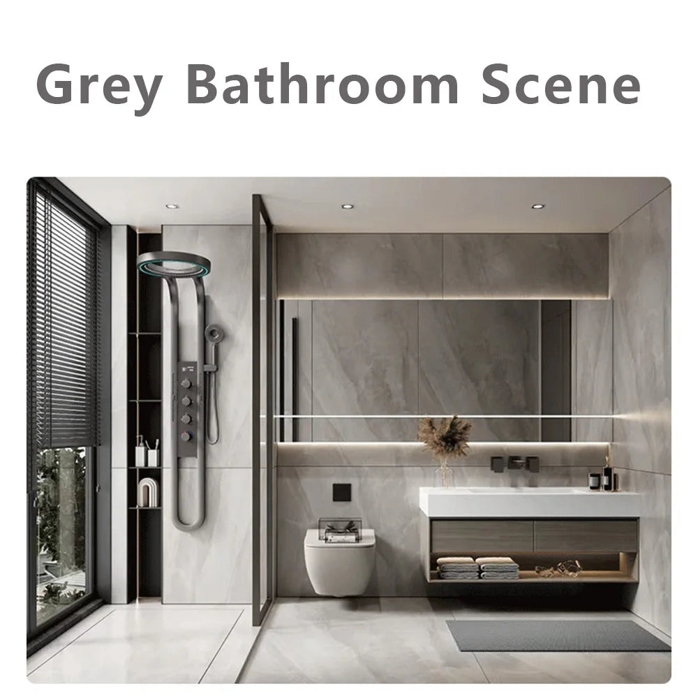 Modern High End Rainfall Shower Panel Spa Massage