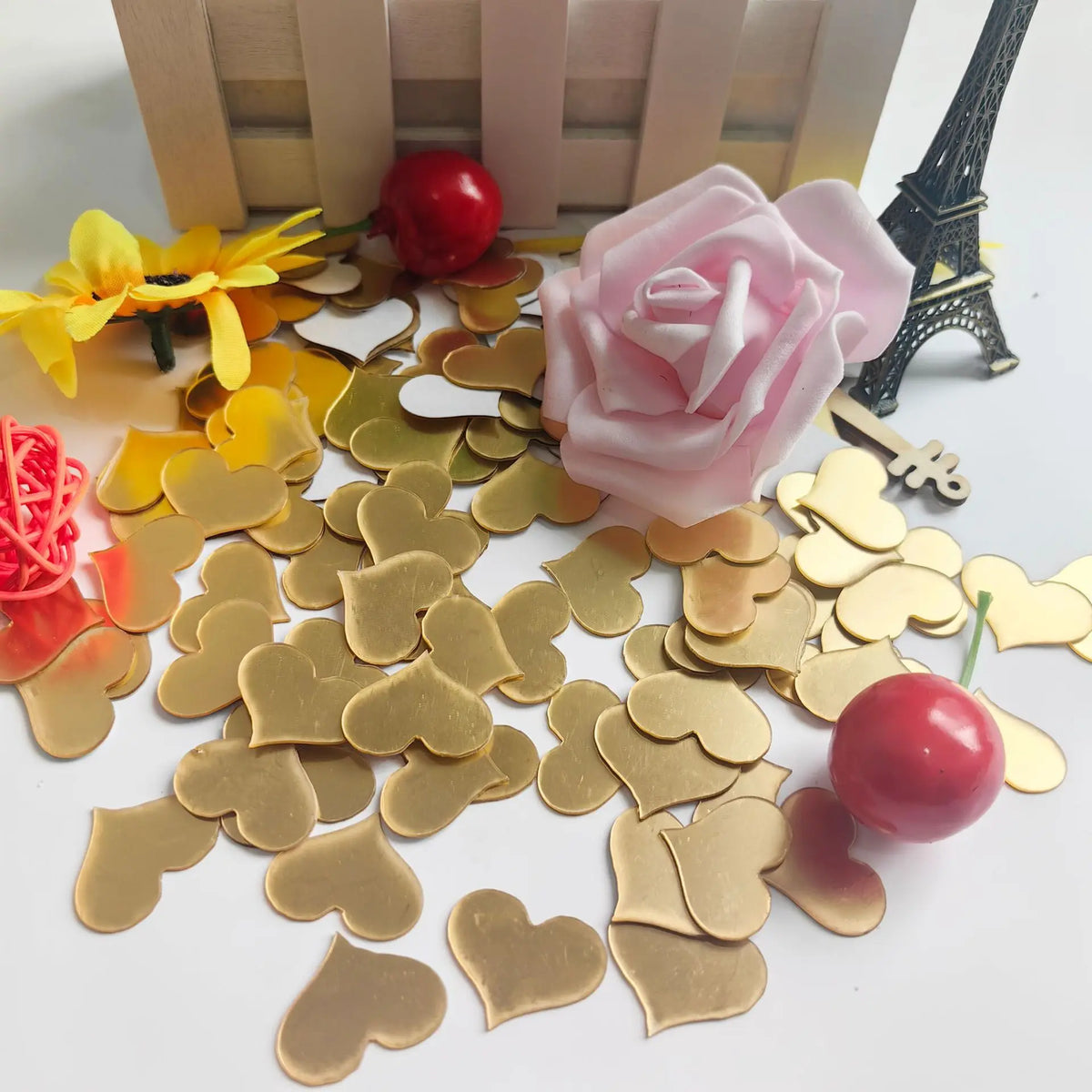 5cm/4cm Mirror Wall Sticker Acrylic Square/Heart 3d Wall