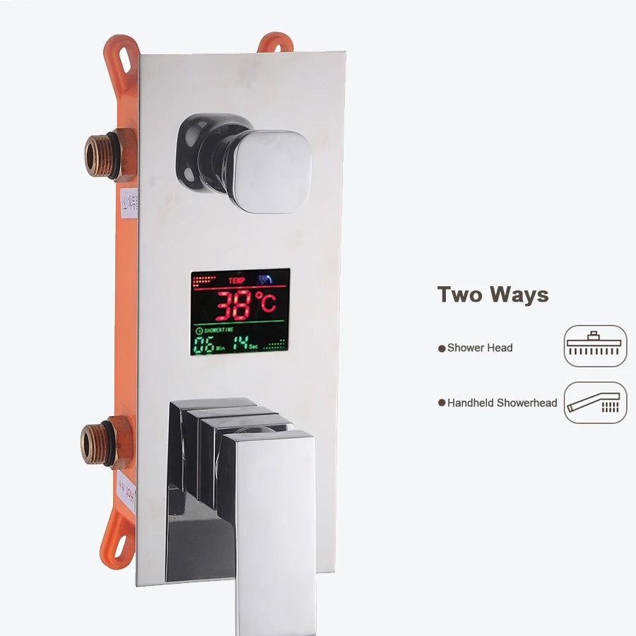 Digital Wall Mounted Shower Mixer Valve 2/3 Way