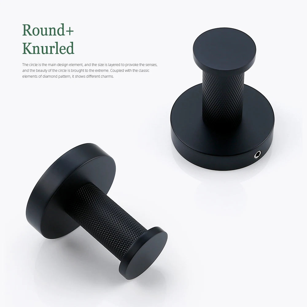 Black Bathroom Brass Knurled Kit Paper Holder Towel